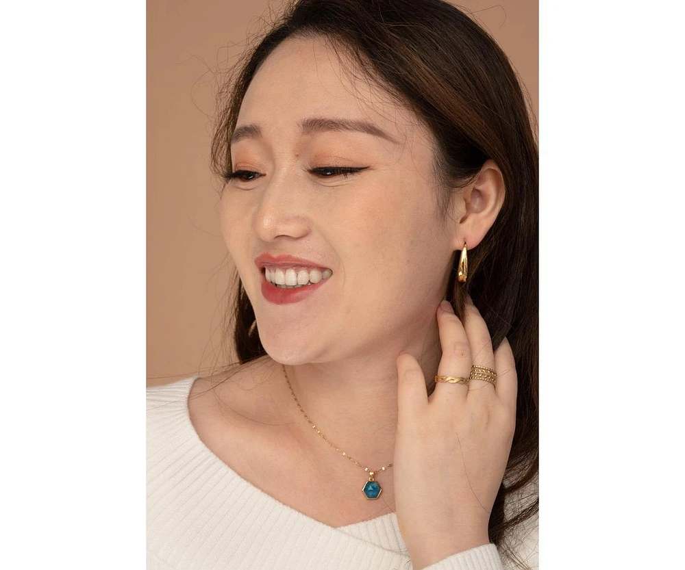 Starfish Project Crescent Moon Thread Drop Earrings in Gold