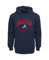 Toddler Boys and Girls Navy, Gray Atlanta Braves Play-By-Play Pullover Fleece Hoodie Pants Set