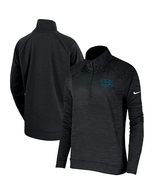 Women's Nike Black Florida State Seminoles Heritage Pacer Half-Zip Pullover Top