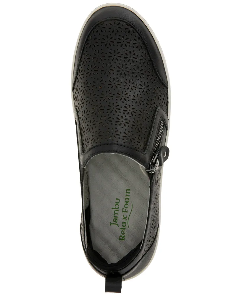 Jambu Women's July Wide Slip- On Zip Sneakers