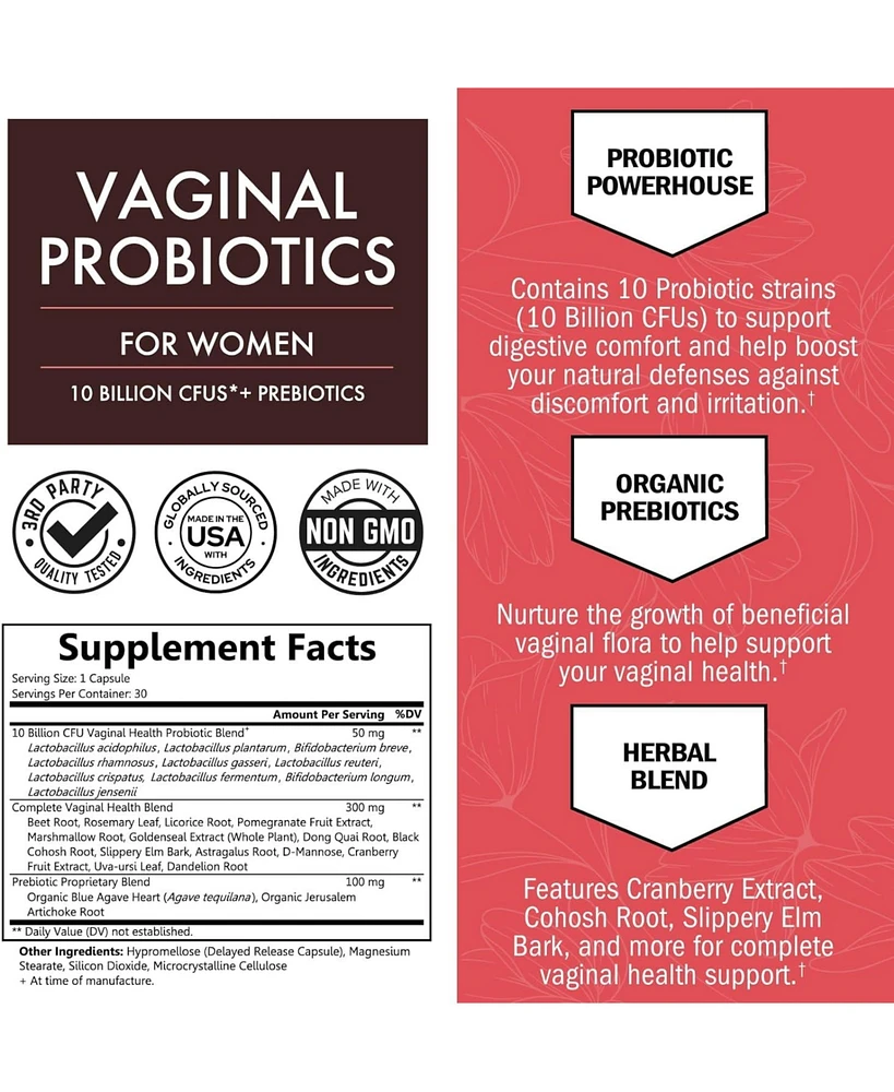 Vaginal Probiotics - Healthy Vaginal Odor & pH Balance