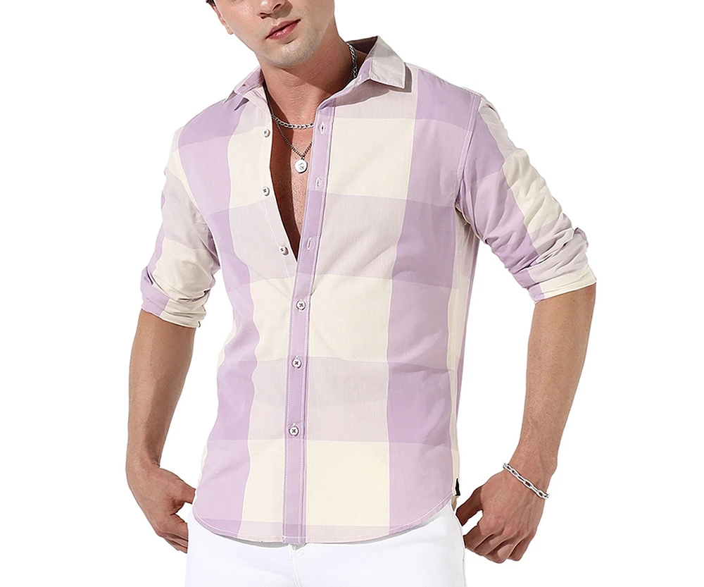 Campus Sutra Men's Cotton Buffalo Check Shirt