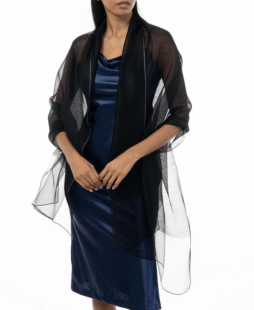 Giani Bernini Women's Metallic Organza Evening Wrap