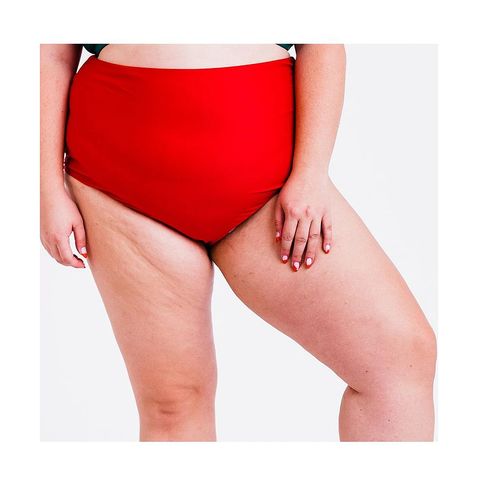 Calypsa Plus High-Waisted Bikini Bottom