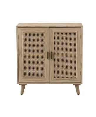 Accent Storage Rattan Cabinet Cupboard Console Table for Dining Room