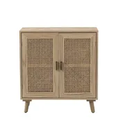 Accent Storage Rattan Cabinet Cupboard Console Table for Dining Room
