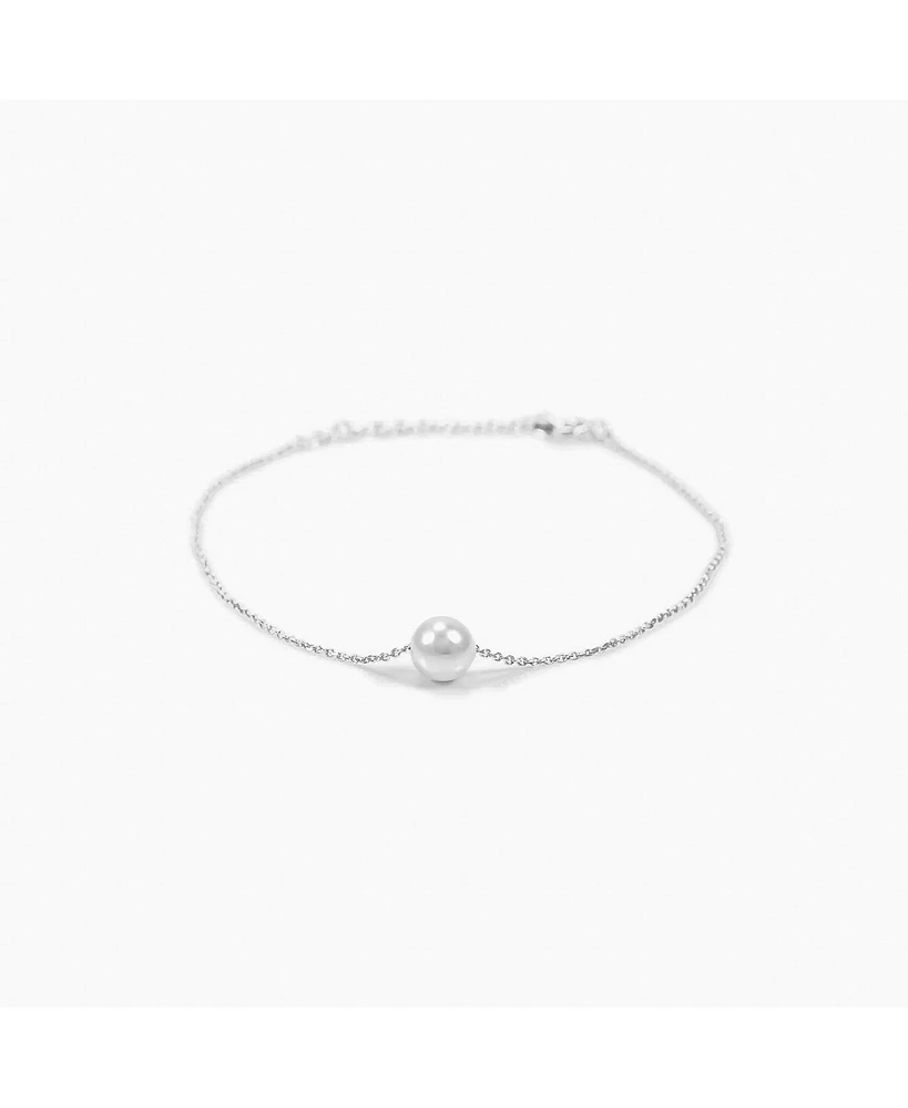 Sterling Silver Abby Single Cultured Pearl Bracelet