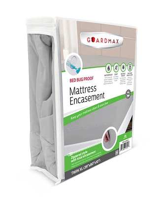 Guardmax Waterproof Zippered Mattress Encasement - Twin Xl Size (9-11 Deep) - Light Blue