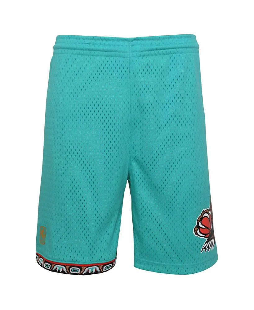 Big Boys Mitchell & Ness Turquoise Vancouver Grizzlies Hardwood Classics Swingman Shorts
