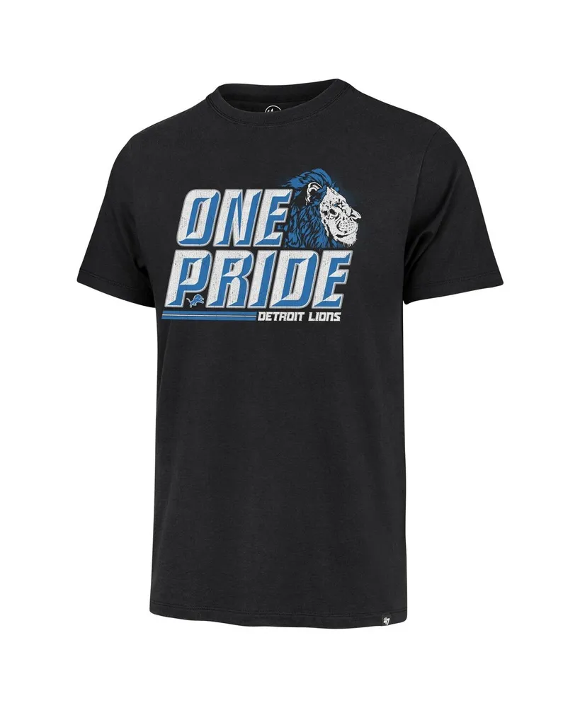 Men's '47 Brand Black Distressed Detroit Lions Regional Franklin T-shirt
