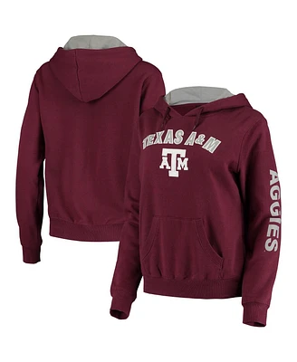 Women's Colosseum Maroon Texas A&M Aggies Loud and Proud Pullover Hoodie