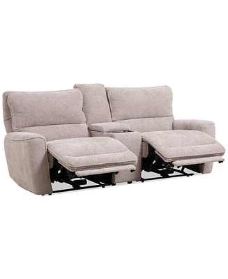 Closeout! Deklyn 89" 3-Pc. Zero Gravity Fabric Sofa with 2 Power Recliners & 1 Console, Created for Macy's