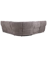 Closeout! Deklyn 116" 5-Pc. Zero Gravity Fabric Sectional with 2 Power Recliners, Created for Macy's
