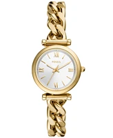 Fossil Women's Carlie Three-Hand Gold-Tone Stainless Steel Watch 28mm