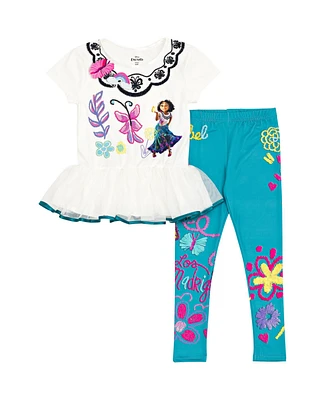 Encanto Toddler Girls Mirabel T-Shirt Dress and Leggings Outfit Set
