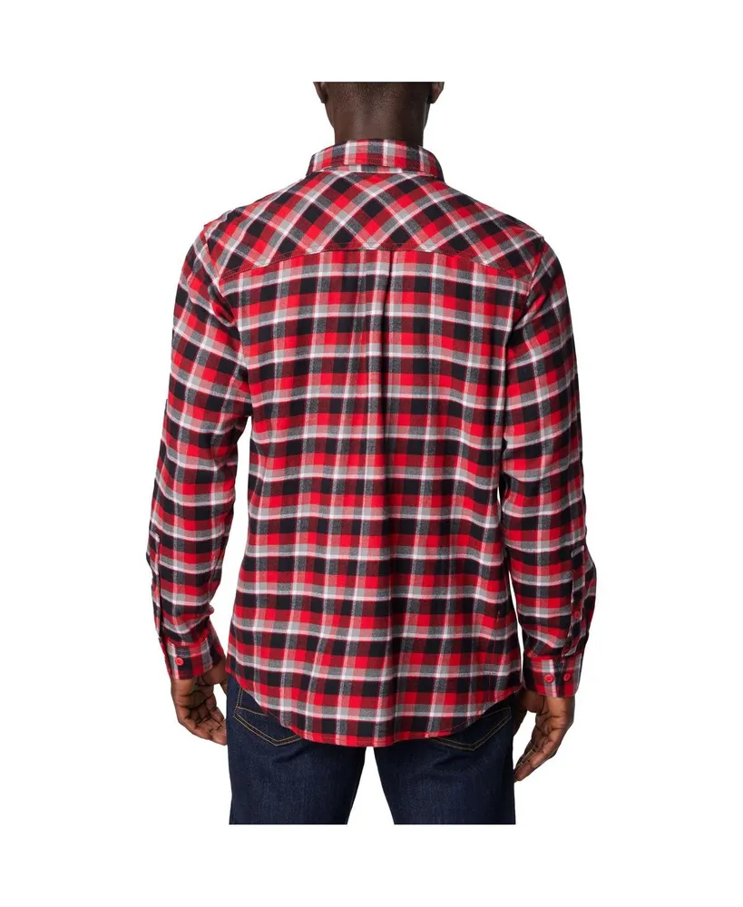 Men's Columbia Red Georgia Bulldogs Flare Gun Flannel Long Sleeve Shirt