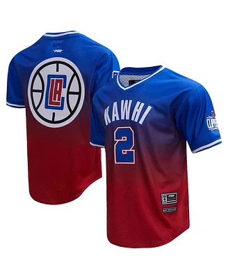 Men's Pro Standard Kawhi Leonard Royal, Red La Clippers Ombre Name and Number T-shirt