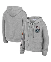 Women's Wear by Erin Andrews Heather Gray Chicago Bears Full-Zip Hoodie