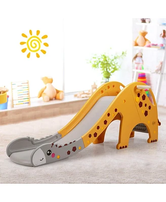 Inolait Sugift 3-in-1 Kids Climber Slide Play Set with Basketball Hoop
