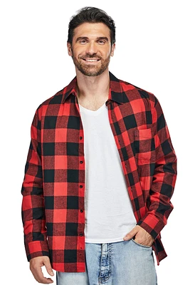 Braveman Men's Button Down Classic Fit Flannel Shirt