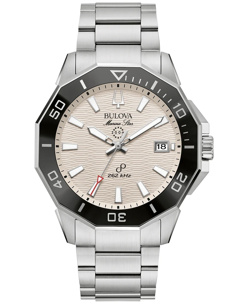Bulova Men's Marine Star Stainless Steel Bracelet Watch 43mm