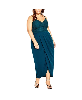City Chic Plus Lace Touch Dress