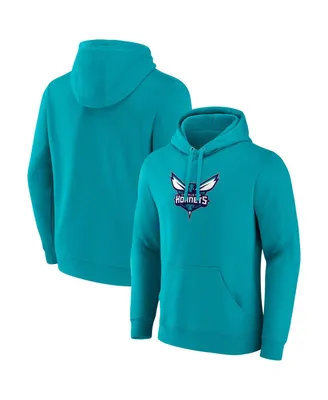 Men's Fanatics Teal Charlotte Hornets Primary Logo Pullover Hoodie