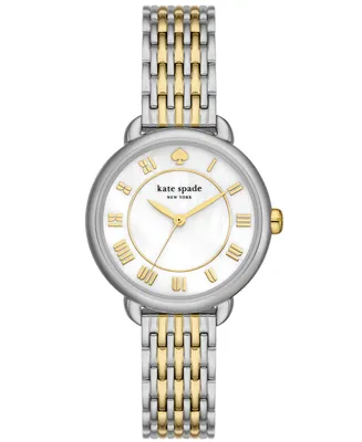 kate spade new york Women's Lily Avenue Three Hand Two-Tone Stainless Steel Watch 34mm