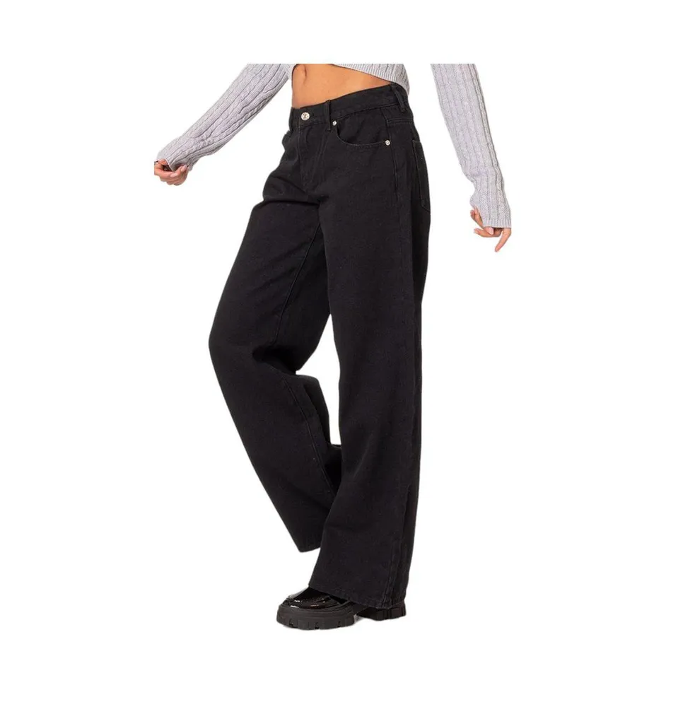 Edikted Women's Daytime low rise jeans
