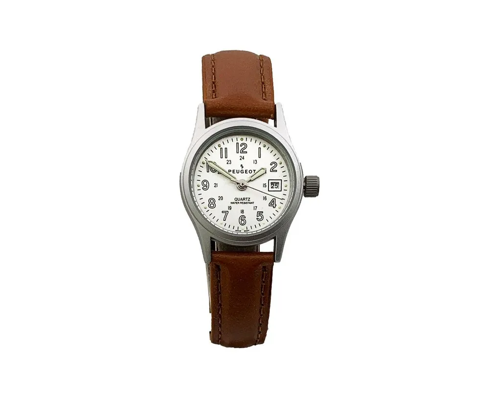 Peugeot Women s Brown Nurses Sport Calendar Wrist Watch Easy Reader