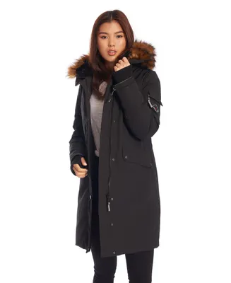 Alpine North Women's Laurentian | Long Parka Winter With Faux Fur Hood