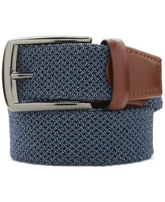 Perry Ellis Portfolio Men's Happy Blue Stretch Woven Belt