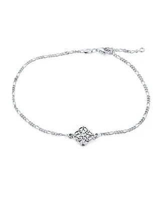Bling Jewelry Celtic Love Knot Triquetra Clover Anklet Ankle Bracelet Sterling Silver Adjustable 9 To 10 Inch With Extender