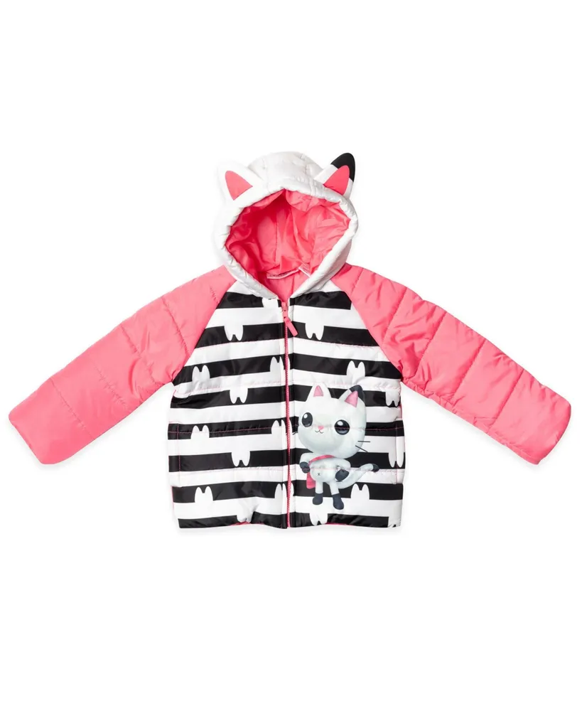 Gabby's Dollhouse Little Girls Dreamworks Gabbys Pandy Paws Zip Up Puffer Jacket