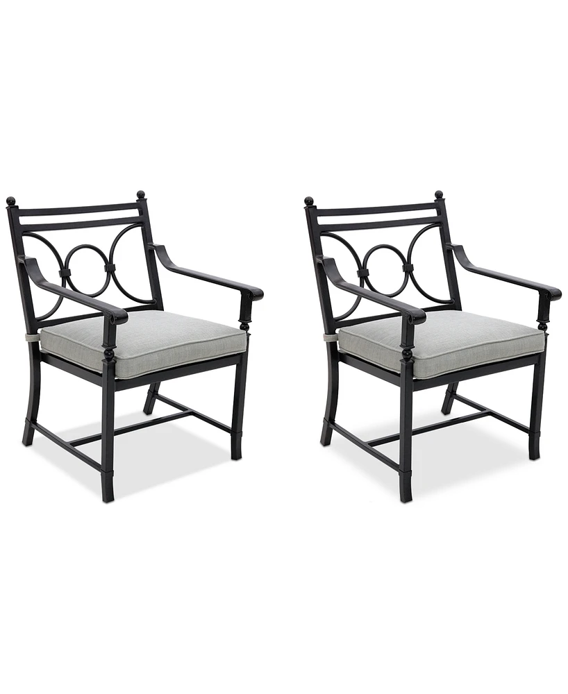 Wythburn Mix and Match Scroll Outdoor Dining Chairs, Set of 2, Created for Macy's