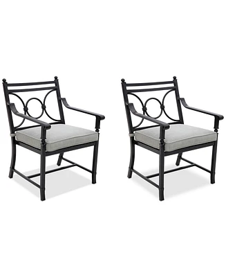 Wythburn Mix and Match Scroll Outdoor Dining Chairs, Set of 2, Created for Macy's