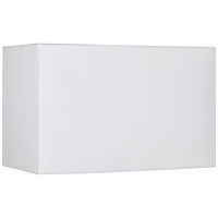 White Medium Rectangular Hardback Lamp Shade 16" Wide x 8" Deep x 10" High (Spider) Replacement with Harp and Finial - Spring crest