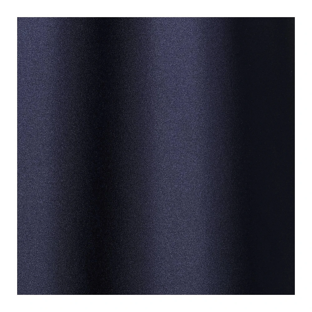 Sydnee Navy with Silver Trim Large Drum Lamp Shade 14" Top x 16" Bottom x 11" Slant (Spider) Replacement with Harp and Finial