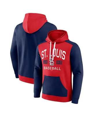 Men's Fanatics Red, Navy St. Louis Cardinals Chip Team Pullover Hoodie
