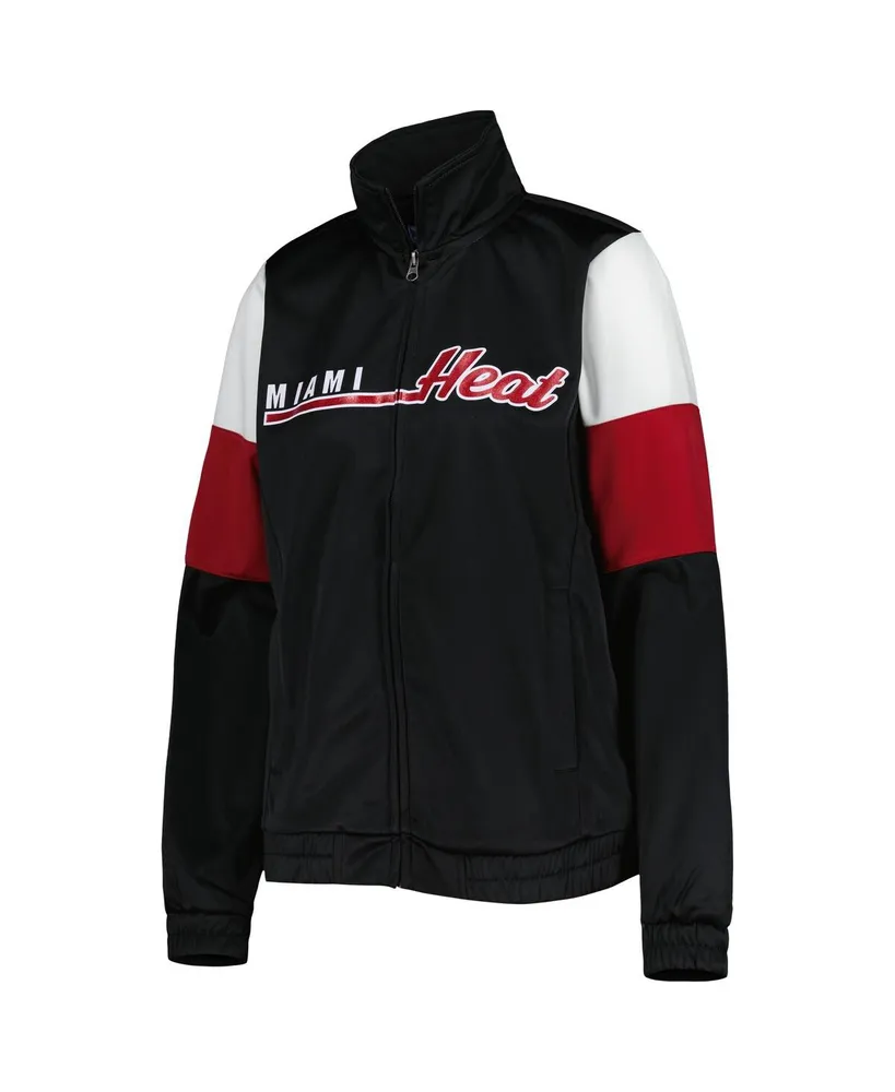 Women's G-iii 4Her by Carl Banks Black Miami Heat Change Up Full-Zip Track Jacket