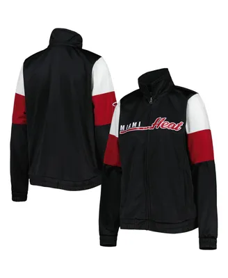 Women's G-iii 4Her by Carl Banks Black Miami Heat Change Up Full-Zip Track Jacket
