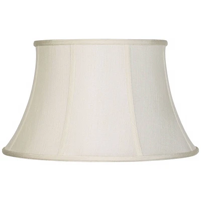 Creme Large Lamp Shade 13" Top x 19" Bottom x 11" Slant x 11" High (Spider) Replacement with Harp and Finial - Springcrest