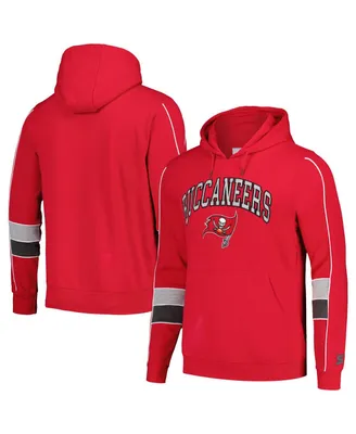 Men's Starter Red Tampa Bay Buccaneers Captain Pullover Hoodie