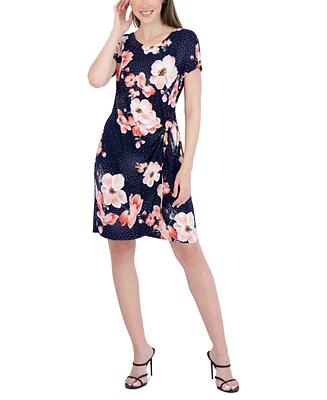 Robbie Bee Women's Printed Short-Sleeve Sheath Dress
