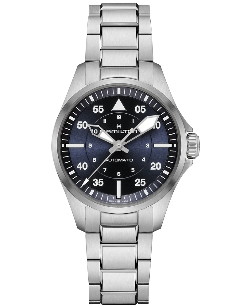 Hamilton Women's Swiss Automatic Khaki Aviation Stainless Steel Bracelet Watch 36mm