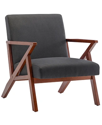 Convenience Concepts 28.5" Polyester Cliff Mid-Century Modern Accent Armchair