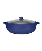 Sedona Kitchen Aluminum 12 Qt Caldero with Silicone Rim Glass Lid and Handle Holder