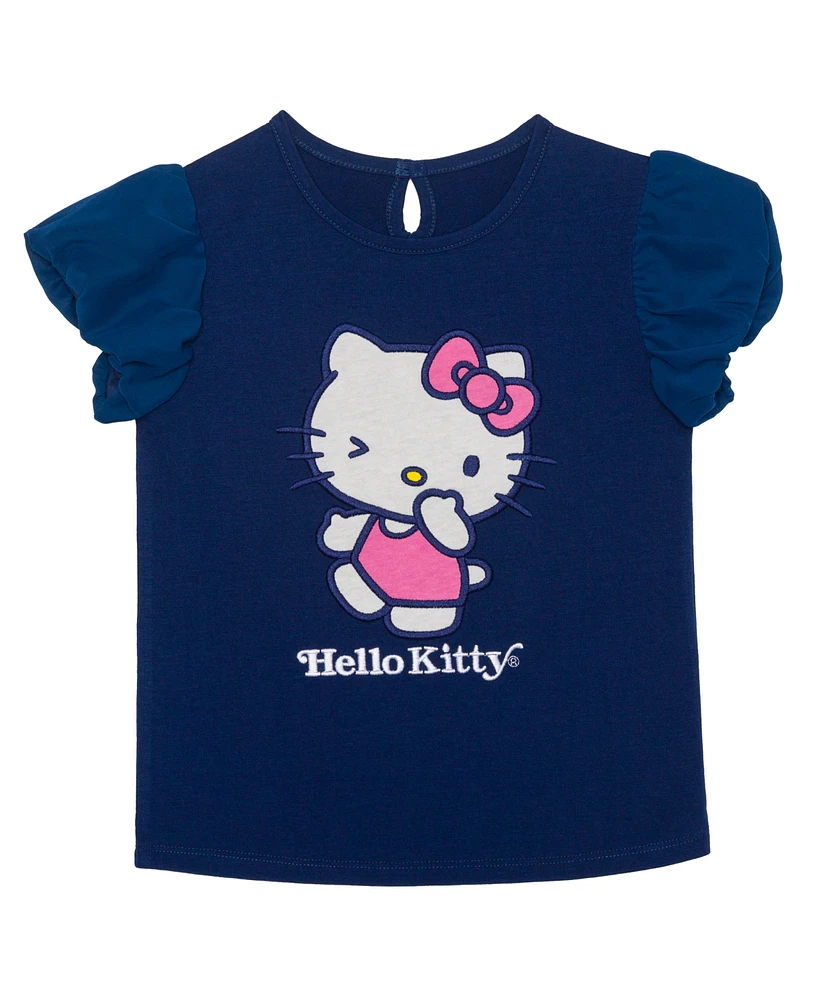 Hello Kitty Toddler Girls Wink Short Sleeve Top and Legging Set