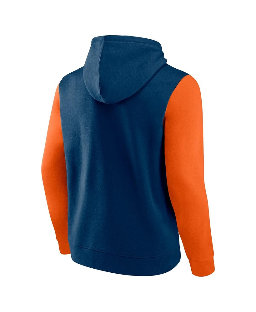 Men's Fanatics Navy Chicago Bears Extra Point Pullover Hoodie