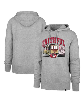 Men's '47 Brand Gray San Francisco 49ers Regional Headline Pullover Hoodie